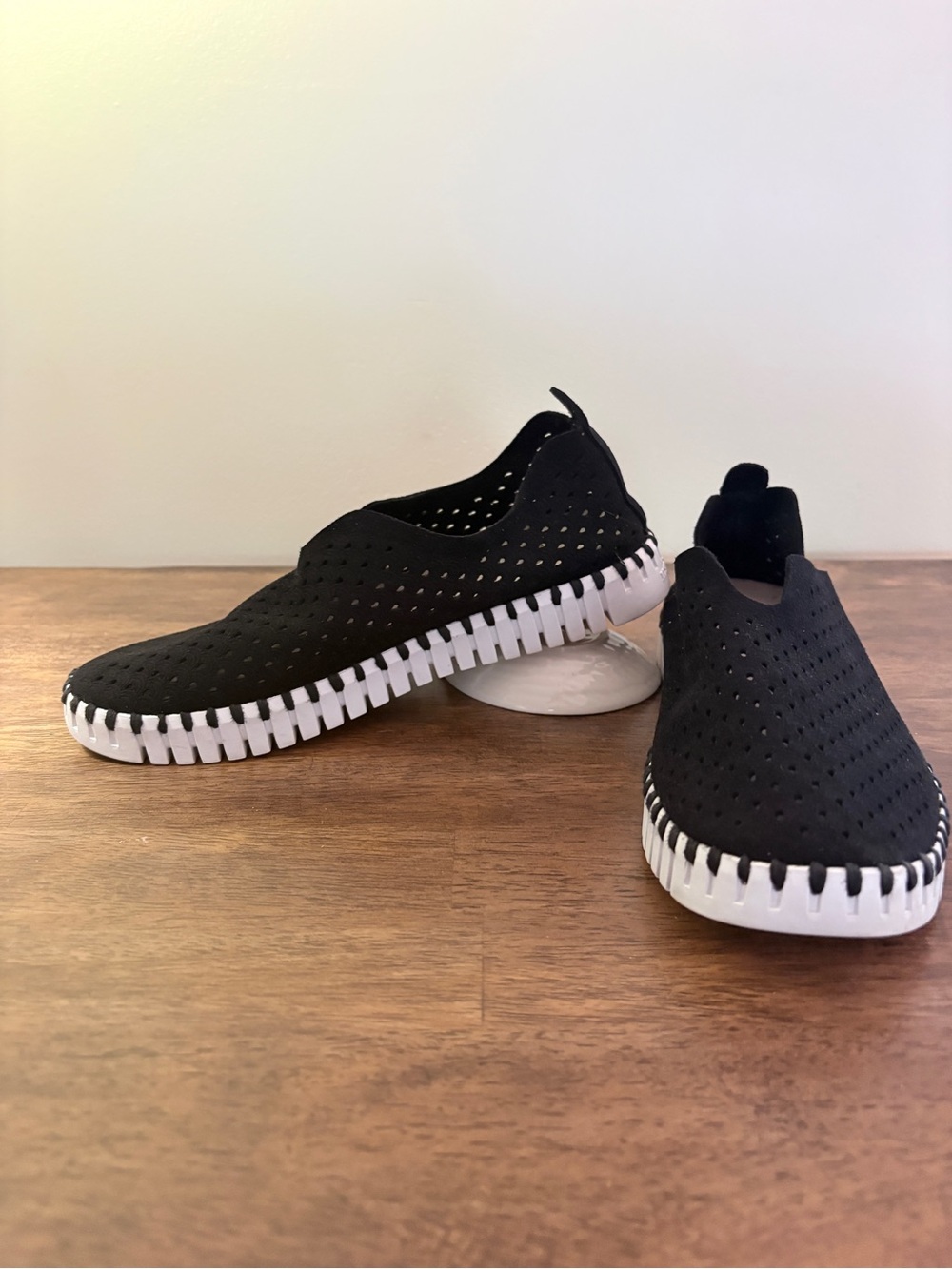 Ilse Jacobsen Hornbæk Tulip Slip On Shoes Black Perforated Women’s EU 36